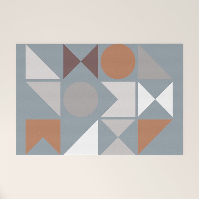 Mid Century Modern Geometric 17 Welcome Mat Gallery Image 1