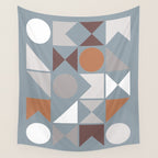 Mid Century Modern Geometric 17 Wall Tapestry Gallery Image 4