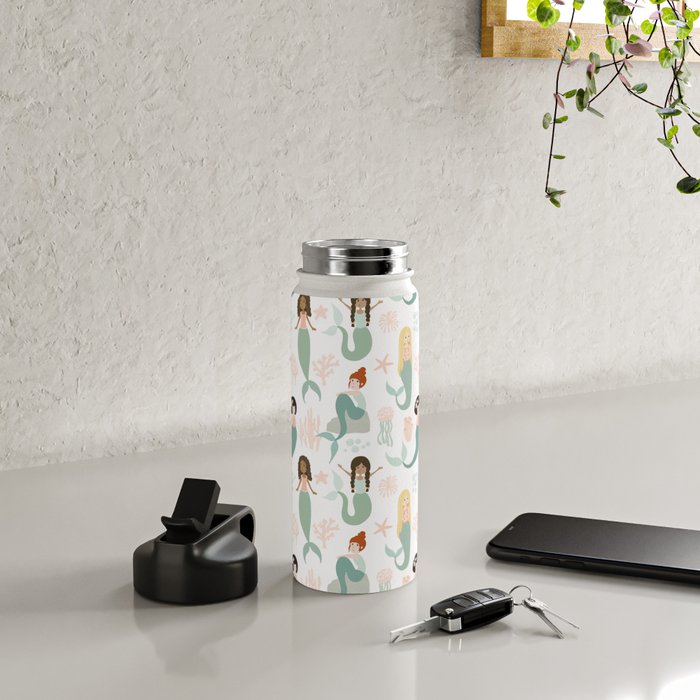 Mermaid Friends, Mermaid Art, Little Mermaids, Mermaid Decor, Nursery Water Bottle Gallery Image 4