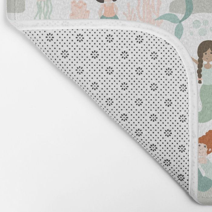 Mermaid Friends, Mermaid Art, Little Mermaids, Mermaid Decor, Nursery Bath Mat Gallery Image 2