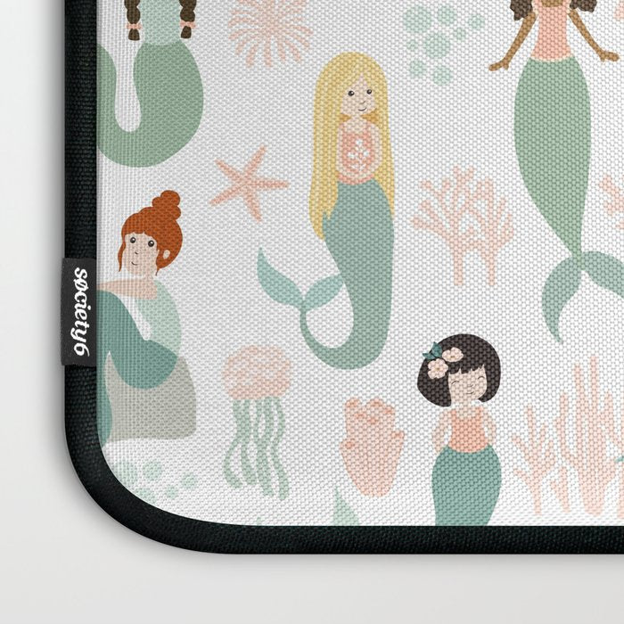 Mermaid Friends, Mermaid Art, Little Mermaids, Mermaid Decor, Nursery Laptop Sleeve Gallery Image 3