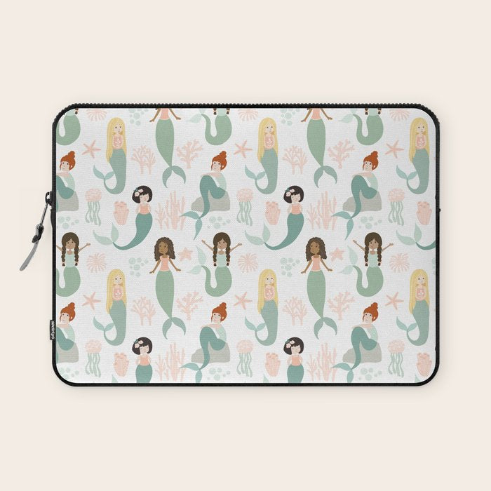 Mermaid Friends, Mermaid Art, Little Mermaids, Mermaid Decor, Nursery Laptop Sleeve Gallery Image 1