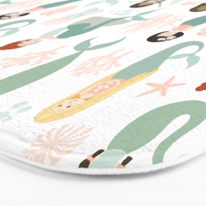Mermaid Friends, Mermaid Art, Little Mermaids, Mermaid Decor, Nursery Bath Mat Gallery Image 3