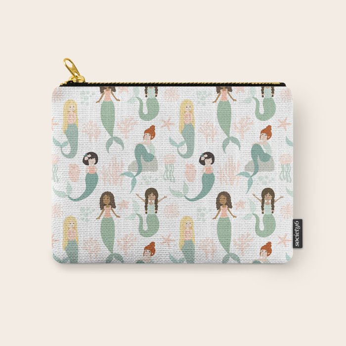 Mermaid Friends, Mermaid Art, Little Mermaids, Mermaid Decor, Nursery Carry All Pouch Gallery Image 1
