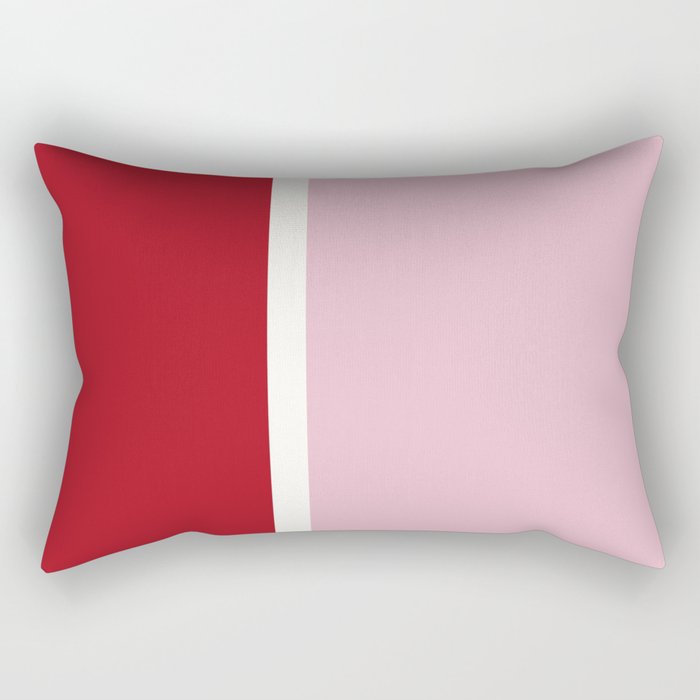 Color Block IV Pink Red Rectangular Pillow Gallery Image 2