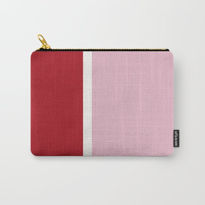 Color Block IV Pink Red Carry All Pouch Gallery Image 1