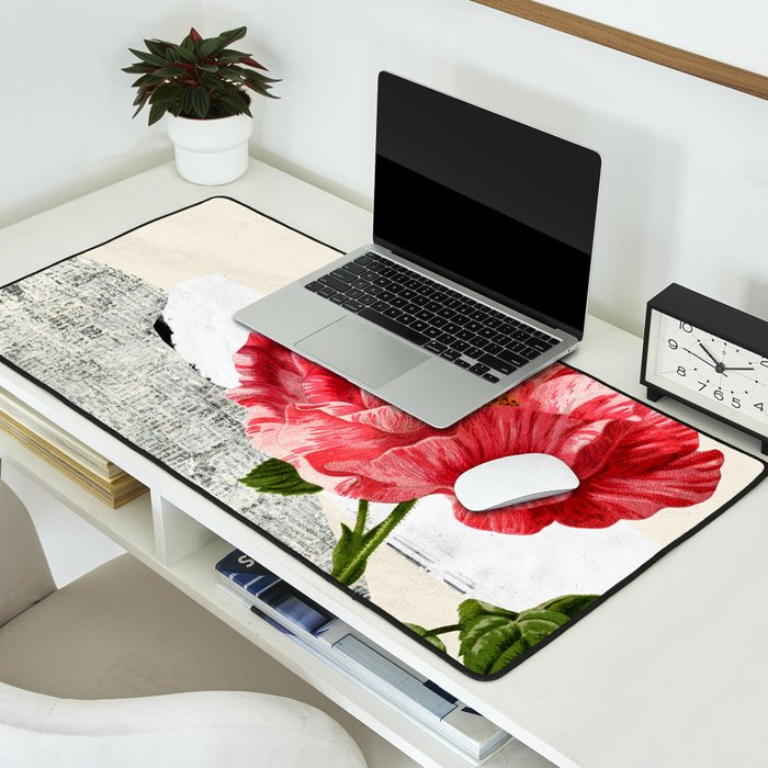 minimal collage/ landscape flower Desk Mat Gallery Image 2