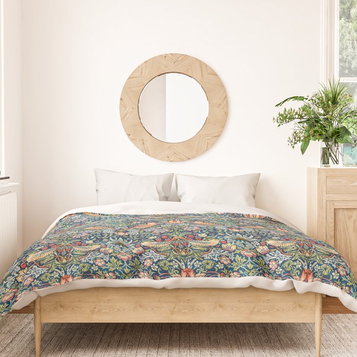 Strawberry Thief by William Morris Duvet Cover Gallery Image 3