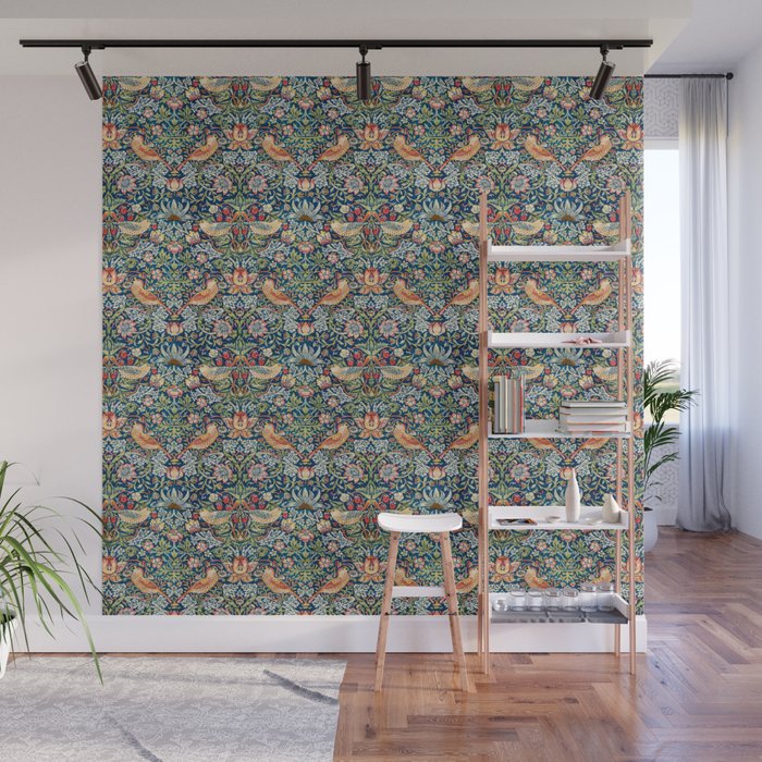 Strawberry Thief by William Morris Wall Mural Gallery Image 1