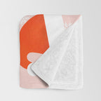 Red Santa Hats & Snowflakes on Linen Pink - Modern Festive Pattern Throw Blanket Gallery Image 3