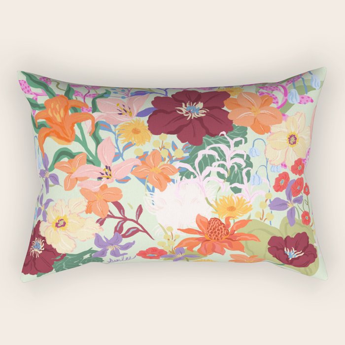 Splendid Flowers Rectangular Pillow Gallery Image 1