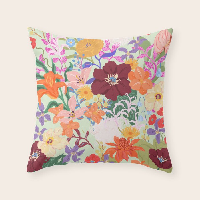 Splendid Flowers Throw Pillow Gallery Image 6