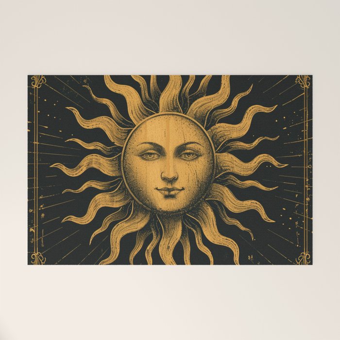 Mystical Sun Welcome Mat Gallery Image 1