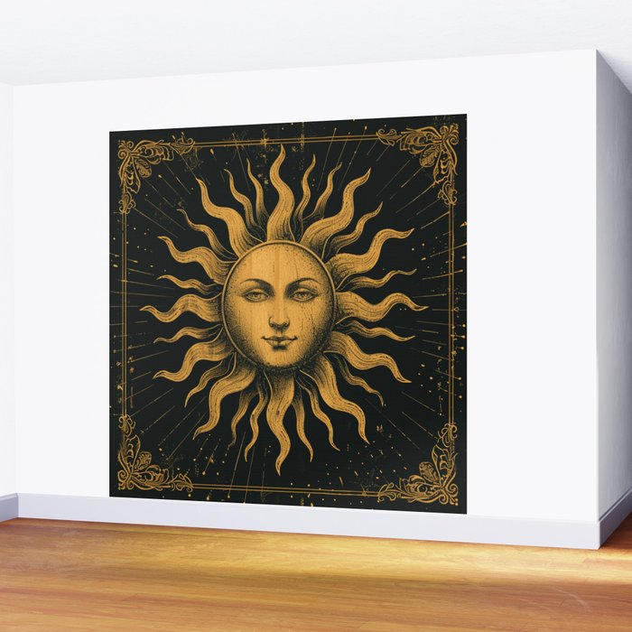 Mystical Sun Wall Mural Gallery Image 2