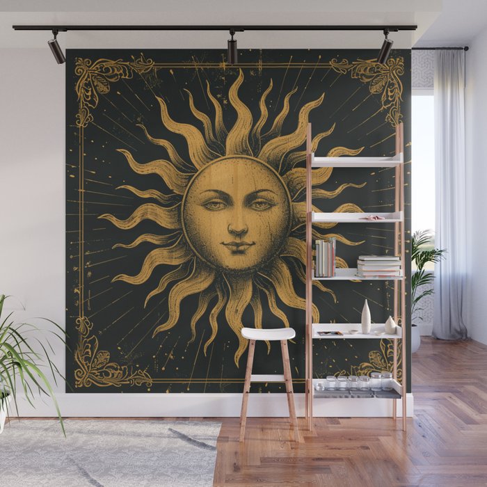 Mystical Sun Wall Mural Gallery Image 1
