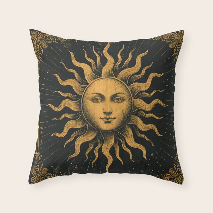 Mystical Sun Throw Pillow Gallery Image 6