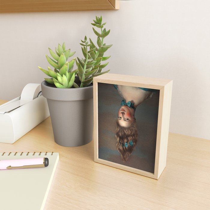 Upside Down Girl Mini Art Print Gallery Image 2