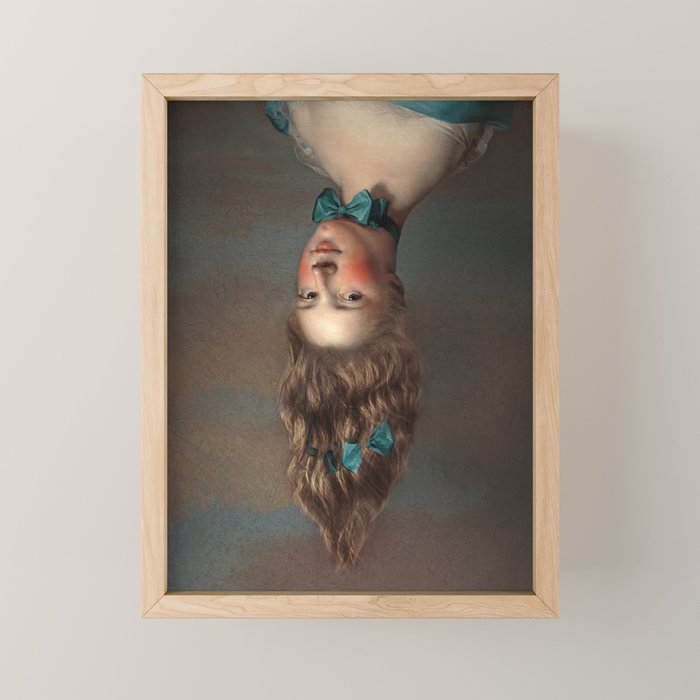 Upside Down Girl Mini Art Print Gallery Image 1