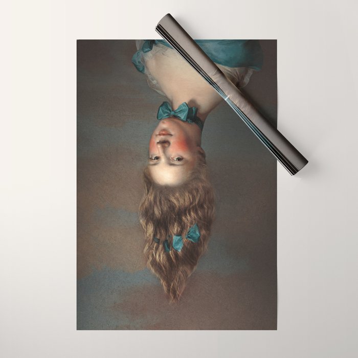 Upside Down Girl Wrapping Paper Gallery Image 1