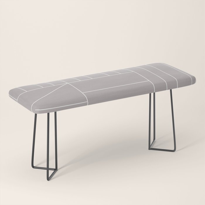Deco Geometric 04 Grey Bench Gallery Image 1
