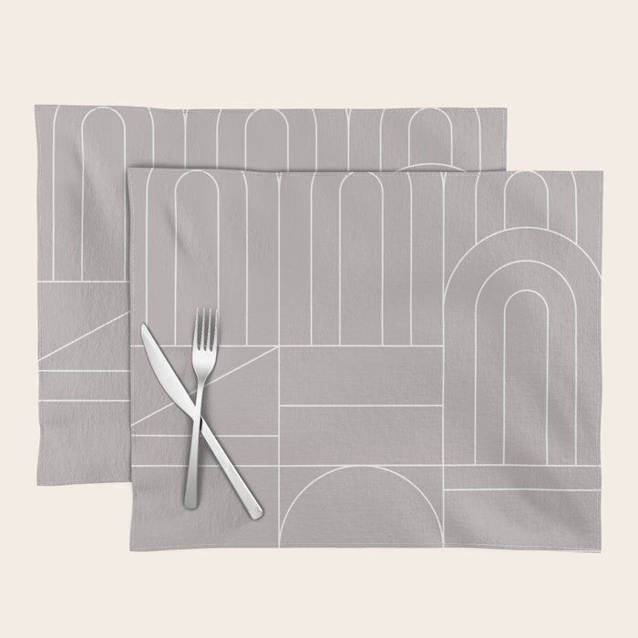 Deco Geometric 04 Grey Placemat Gallery Image 1