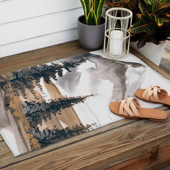 Beautiful Winter Memory Outdoor Rug Gallery Image 2