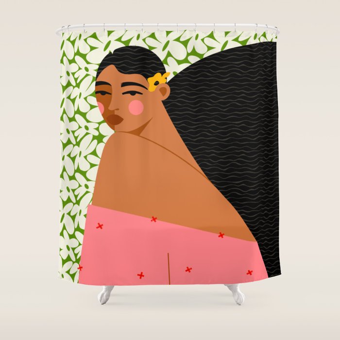 Tropical Chic - Portrait Shower Curtain Gallery Image 1