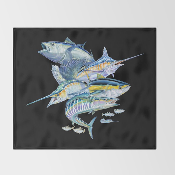 Saltwater Fish Throw Blanket Gallery Image 2
