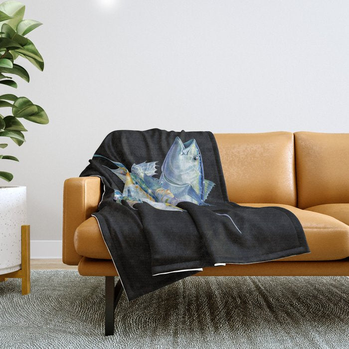 Saltwater Fish Throw Blanket Gallery Image 1