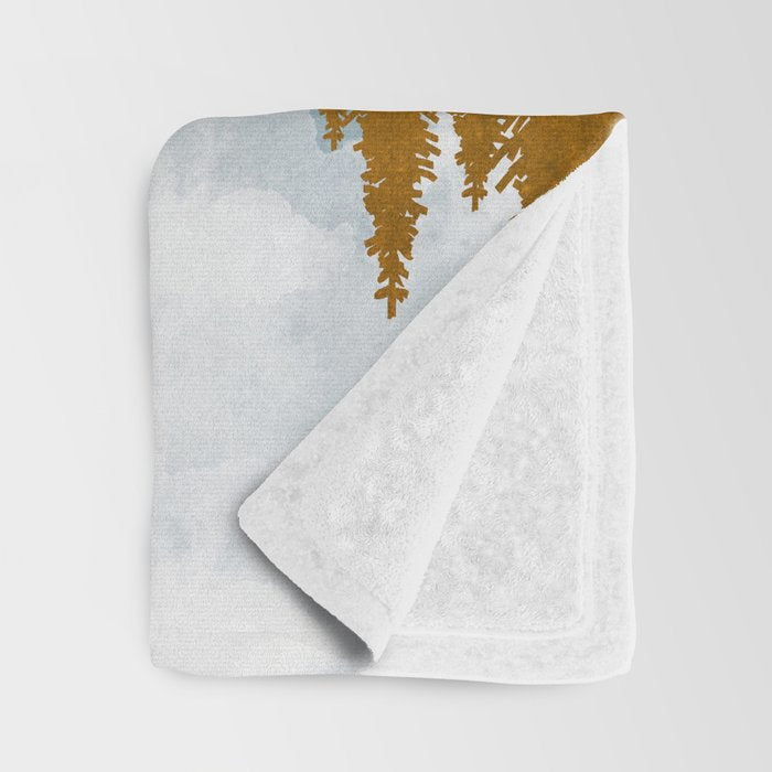 Winter Lake Forest Throw Blanket Gallery Image 3