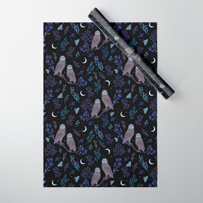 Owls in the Moonlight Wrapping Paper Gallery Image 1