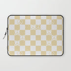 Checkered Peace Sign (Sand Color) Laptop Sleeve Gallery Image 1