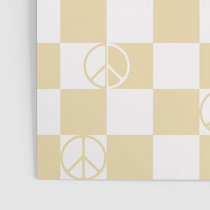 Checkered Peace Sign (Sand Color) Poster Gallery Image 3