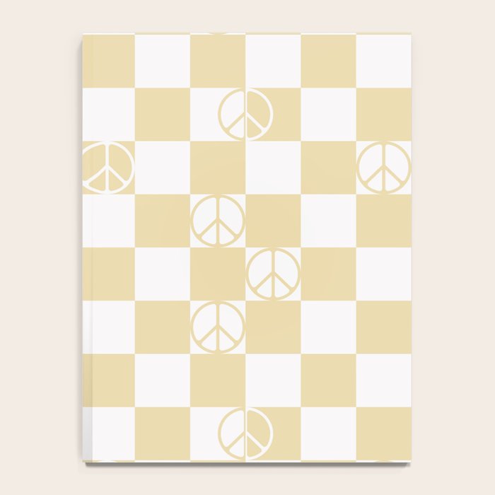 Checkered Peace Sign (Sand Color) Notebook Gallery Image 4