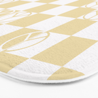 Checkered Peace Sign (Sand Color) Bath Mat Gallery Image 3