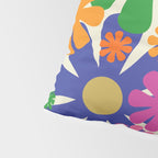 Mid Century Modern Flower Bloom Cheerful Retro Flowers in Vase Pillow Sham Gallery Image 4