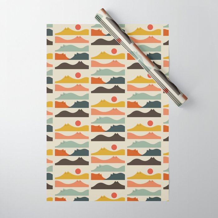 Cat Landscape 141 Wrapping Paper Gallery Image 1