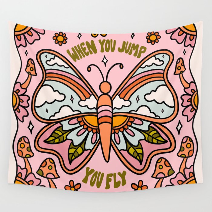When You Jump You Fly Wall Tapestry Gallery Image 4