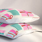 Retro Geometric Christmas Gift pattern on Cream Pillow Sham Gallery Image 3