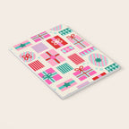 Retro Geometric Christmas Gift pattern on Cream Notebook Gallery Image 3