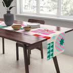Retro Geometric Christmas Gift pattern on Cream Table Runner Gallery Image 2