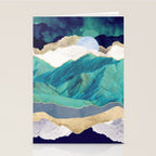 Teal Mountains Stationery Card Gallery Image 2