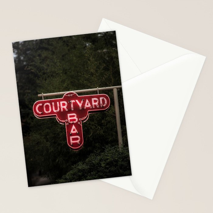 Courtyard Bar X Bar Cart Art Stationery Card Gallery Image 2