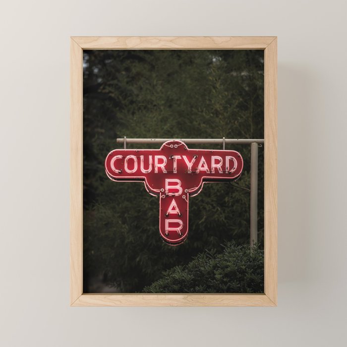 Courtyard Bar X Bar Cart Art Mini Art Print Gallery Image 1
