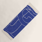 Abstract line art Figure 7  Cobalt Blue Yoga Mat Gallery Image 1