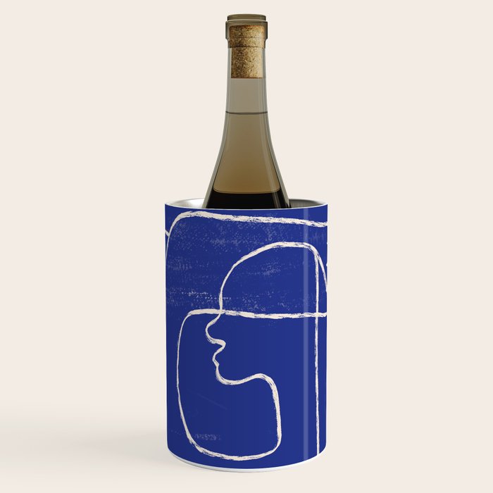 Abstract line art Figure 7  Cobalt Blue Wine Chiller Gallery Image 3