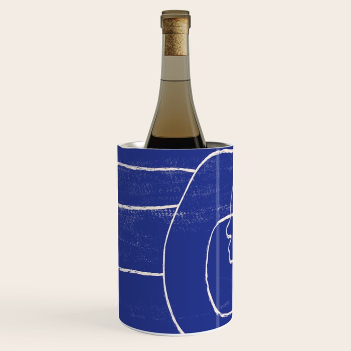 Abstract line art Figure 7  Cobalt Blue Wine Chiller Gallery Image 1