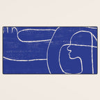 Abstract line art Figure 7  Cobalt Blue Desk Mat Gallery Image 3