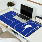 Abstract line art Figure 7  Cobalt Blue Desk Mat Gallery Image 2