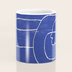 Abstract line art Figure 7  Cobalt Blue Coffee Mug Gallery Image 4